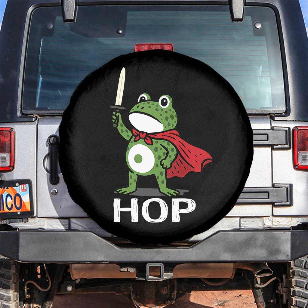 Resist Frog With Sword Spare Tire Cover No Kings Portland Protest Saves America - Wonder Print Shop
