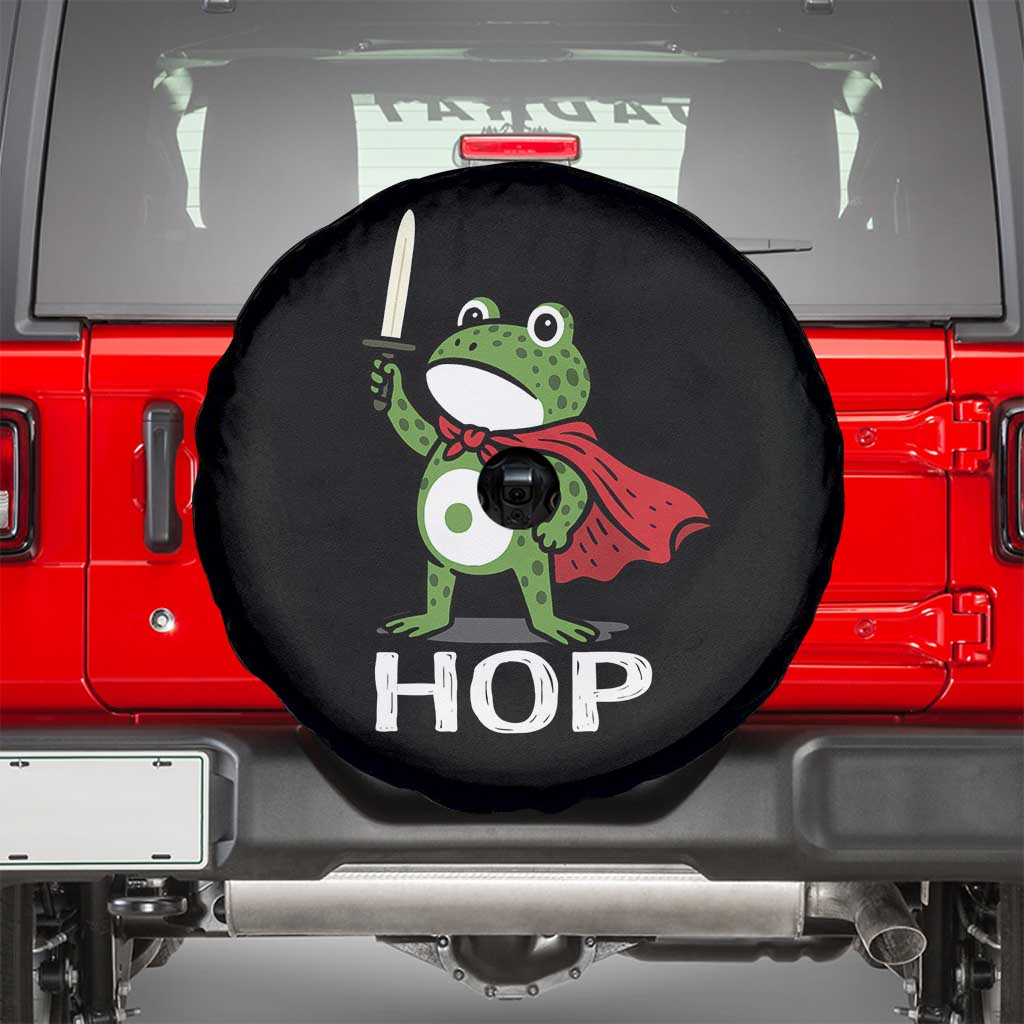Resist Frog With Sword Spare Tire Cover No Kings Portland Protest Saves America - Wonder Print Shop