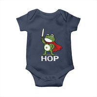 Resist Frog With Sword Baby Onesie No Kings Portland Protest Saves America - Wonder Print Shop