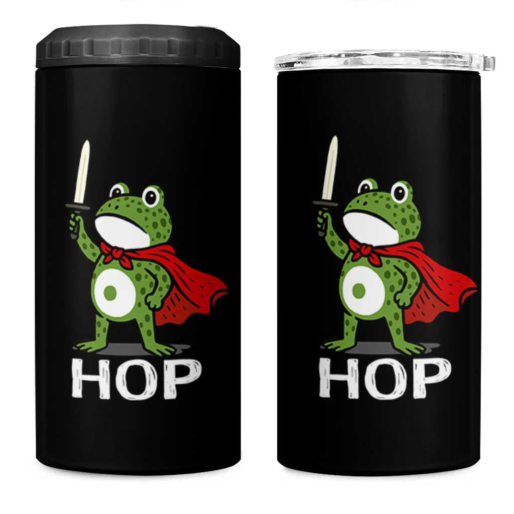 Resist Frog With Sword 4 in 1 Can Cooler Tumbler No Kings Portland Protest Saves America - Wonder Print Shop