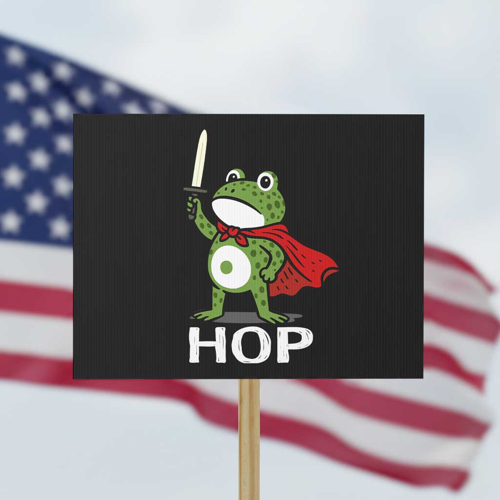 Resist Frog With Sword Protest Sign No Kings Portland Protest Saves America - Wonder Print Shop