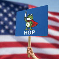 Resist Frog With Sword Protest Sign No Kings Portland Protest Saves America - Wonder Print Shop