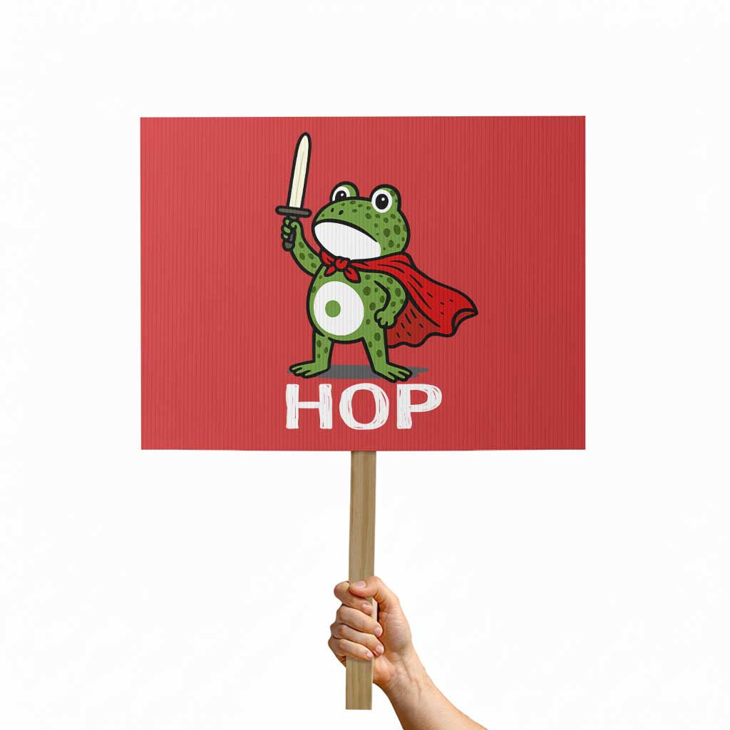 Resist Frog With Sword Protest Sign No Kings Portland Protest Saves America - Wonder Print Shop