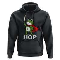 Resist Frog With Sword Hoodie No Kings Portland Protest Saves America - Wonder Print Shop
