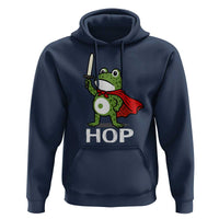 Resist Frog With Sword Hoodie No Kings Portland Protest Saves America - Wonder Print Shop