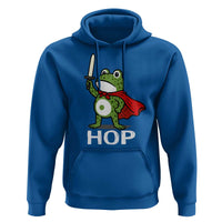 Resist Frog With Sword Hoodie No Kings Portland Protest Saves America - Wonder Print Shop