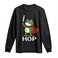 Resist Frog With Sword Long Sleeve Shirt No Kings Portland Protest Saves America - Wonder Print Shop