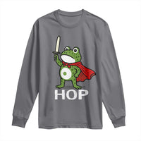 Resist Frog With Sword Long Sleeve Shirt No Kings Portland Protest Saves America - Wonder Print Shop
