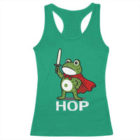Resist Frog With Sword Racerback Tank Top No Kings Portland Protest Saves America - Wonder Print Shop