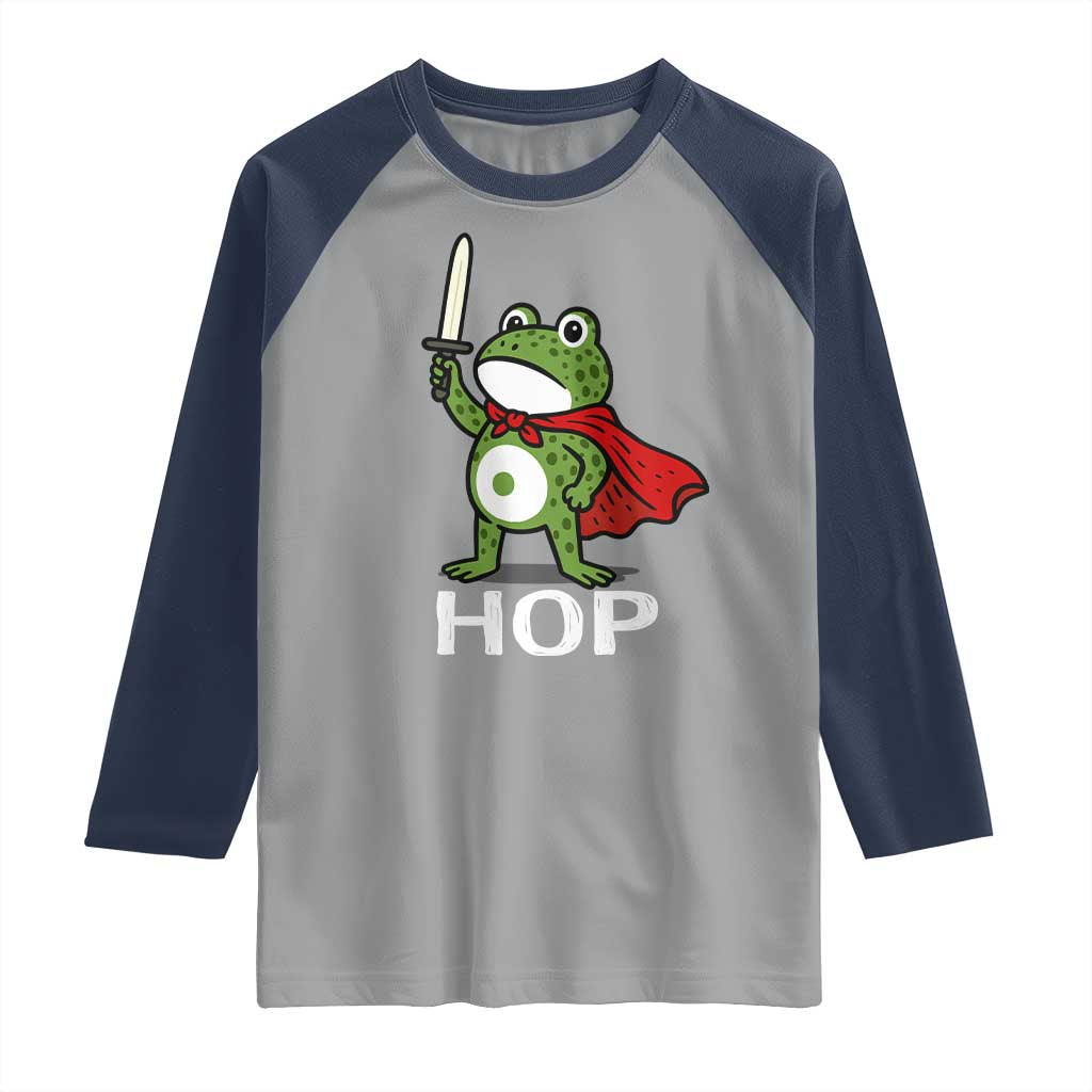 Resist Frog With Sword Raglan Shirt No Kings Portland Protest Saves America - Wonder Print Shop