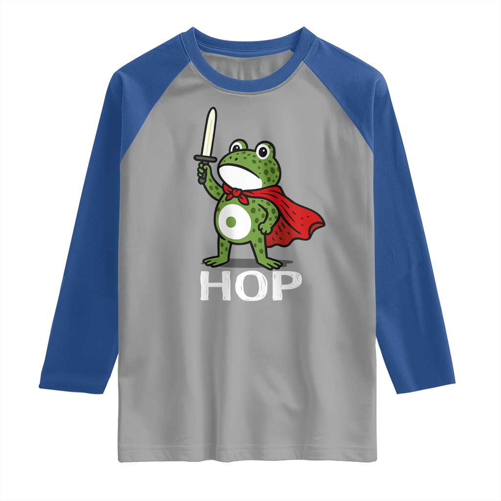 Resist Frog With Sword Raglan Shirt No Kings Portland Protest Saves America - Wonder Print Shop