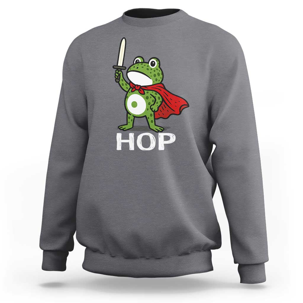 Resist Frog With Sword Sweatshirt No Kings Portland Protest Saves America - Wonder Print Shop