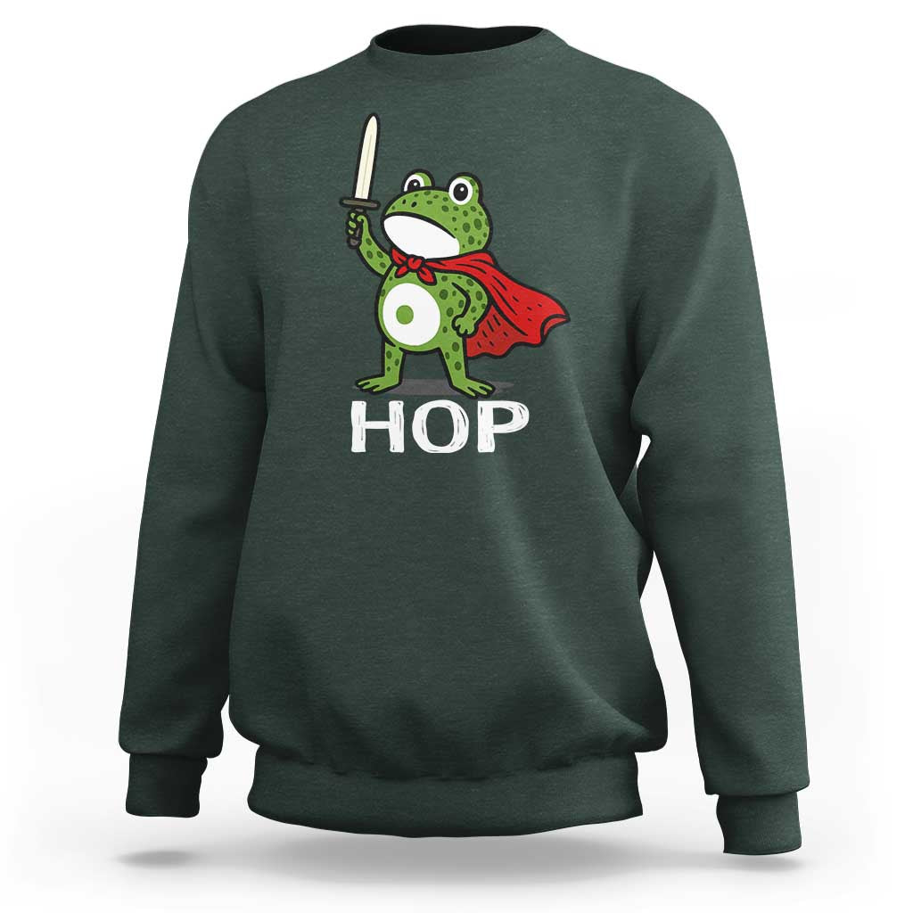 Resist Frog With Sword Sweatshirt No Kings Portland Protest Saves America - Wonder Print Shop