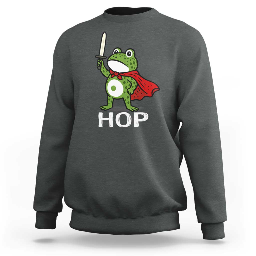 Resist Frog With Sword Sweatshirt No Kings Portland Protest Saves America - Wonder Print Shop