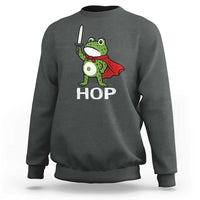 Resist Frog With Sword Sweatshirt No Kings Portland Protest Saves America - Wonder Print Shop