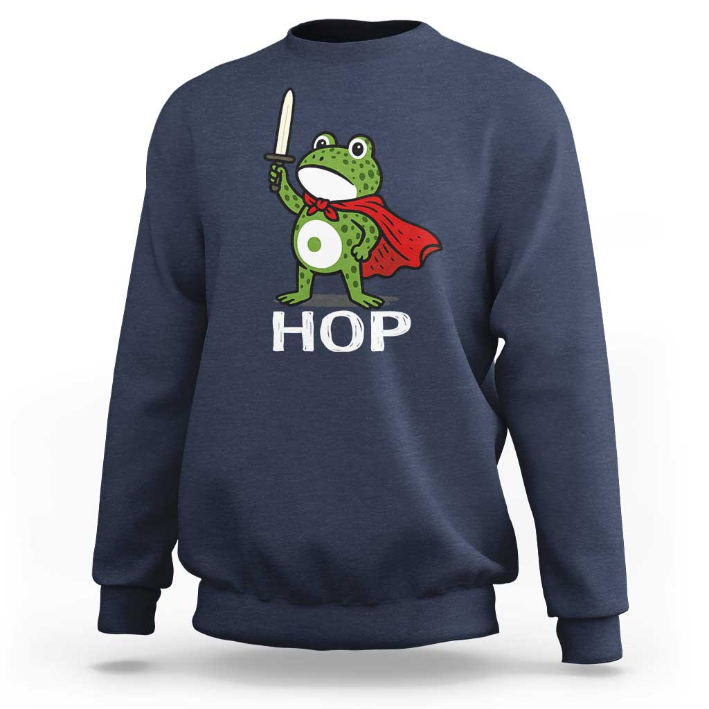 Resist Frog With Sword Sweatshirt No Kings Portland Protest Saves America - Wonder Print Shop