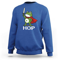 Resist Frog With Sword Sweatshirt No Kings Portland Protest Saves America - Wonder Print Shop