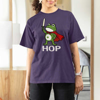 Resist Frog With Sword T Shirt For Women No Kings Portland Protest Saves America - Wonder Print Shop