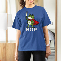Resist Frog With Sword T Shirt For Women No Kings Portland Protest Saves America - Wonder Print Shop