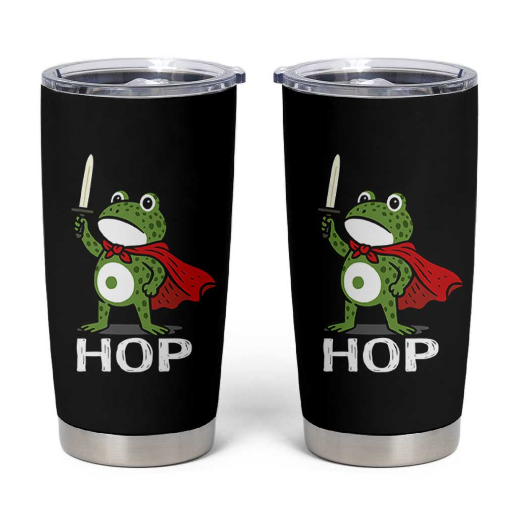 Resist Frog With Sword Tumbler Cup No Kings Portland Protest Saves America - Wonder Print Shop