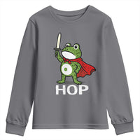 Resist Frog With Sword Youth Sweatshirt No Kings Portland Protest Saves America - Wonder Print Shop