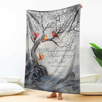 Memorial Throw Blanket My Mind Still Talks to You Cardinal Loss of Father Gift - Wonder Print Shop