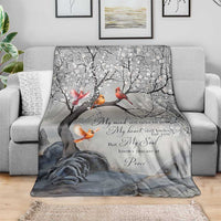 Memorial Throw Blanket My Mind Still Talks to You Cardinal Loss of Father Gift - Wonder Print Shop