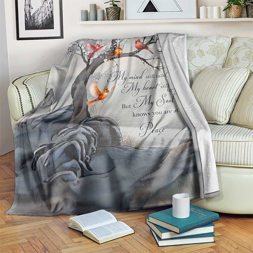 Memorial Throw Blanket My Mind Still Talks to You Cardinal Loss of Father Gift - Wonder Print Shop