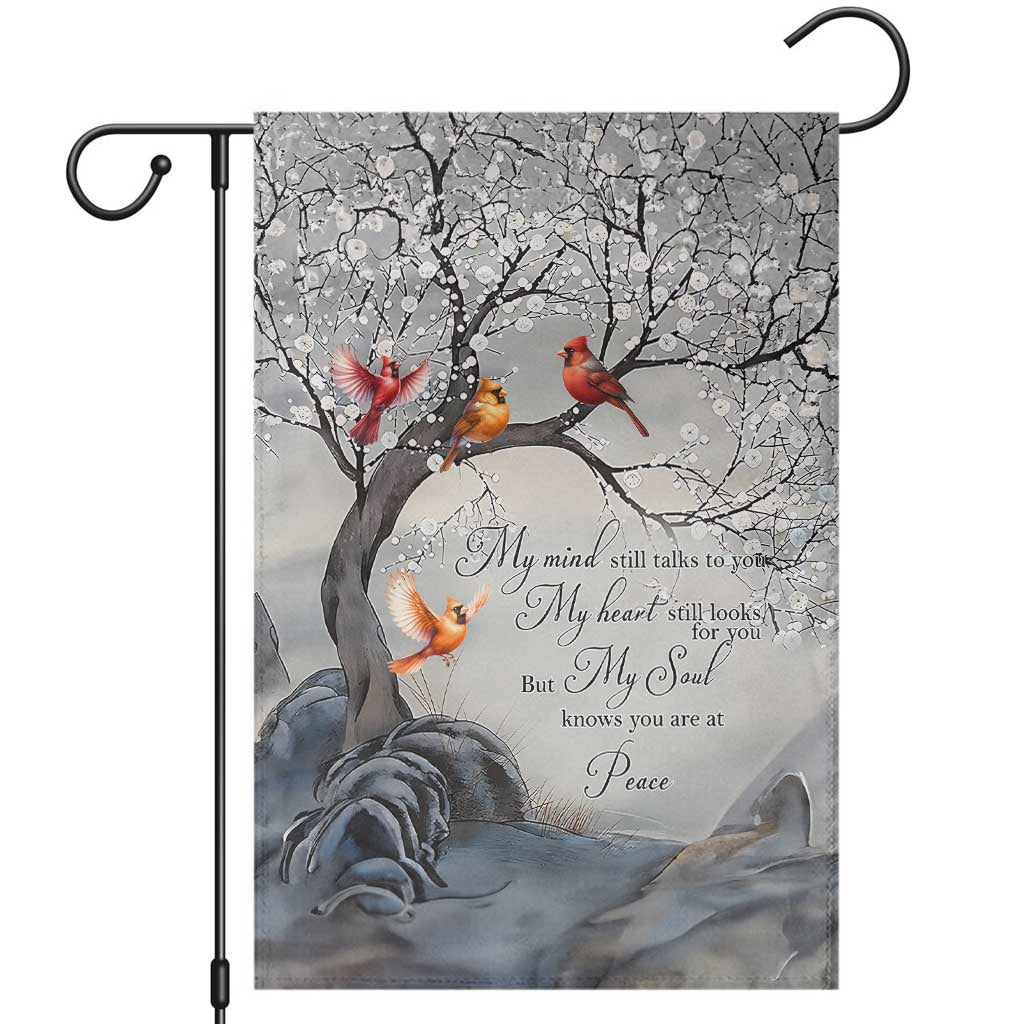 Memorial Garden Flag My Mind Still Talks to You Cardinal Loss of Father Gift - Wonder Print Shop