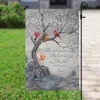 Memorial Garden Flag My Mind Still Talks to You Cardinal Loss of Father Gift - Wonder Print Shop