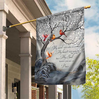 Memorial Garden Flag My Mind Still Talks to You Cardinal Loss of Father Gift - Wonder Print Shop