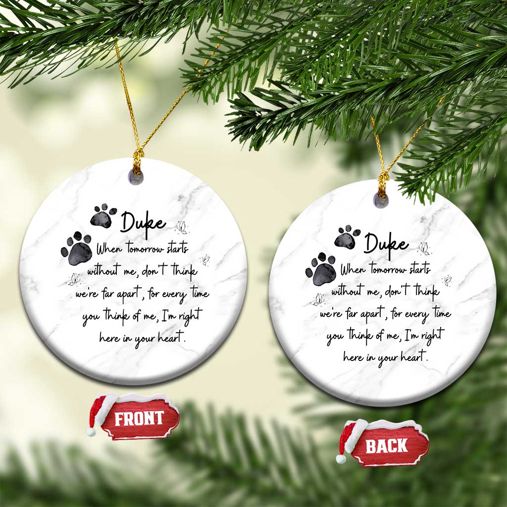 Personalized Pet Memorial Christmas Ornament Custom Name Cat Loss Dog Loss Pet Sympathy Gift - Wonder Print Shop