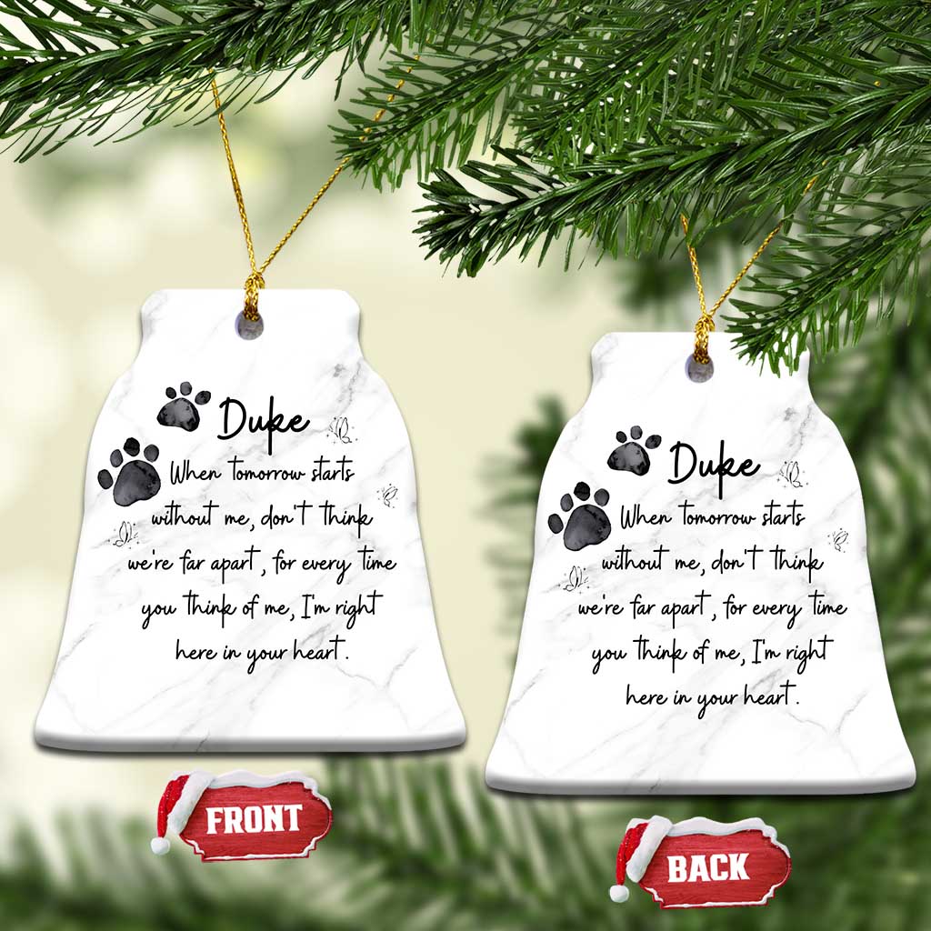 Personalized Pet Memorial Christmas Ornament Custom Name Cat Loss Dog Loss Pet Sympathy Gift - Wonder Print Shop