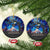 Personalized Memorial Christmas Ornament Custom Loss of Father Sympathy Gift Stained Glass - Wonder Print Shop