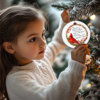 Personalized Memorial Christmas Ornament Custom Family Mom Dad Sympathy Cardinal Loss of Father Gift - Wonder Print Shop