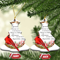 Personalized Memorial Christmas Ornament Custom Family Mom Dad Sympathy Cardinal Loss of Father Gift - Wonder Print Shop