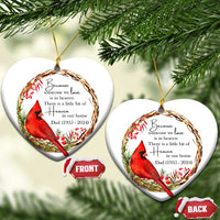 Personalized Memorial Christmas Ornament Custom Family Mom Dad Sympathy Cardinal Loss of Father Gift - Wonder Print Shop