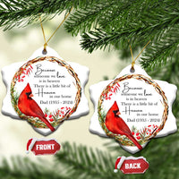 Personalized Memorial Christmas Ornament Custom Family Mom Dad Sympathy Cardinal Loss of Father Gift - Wonder Print Shop