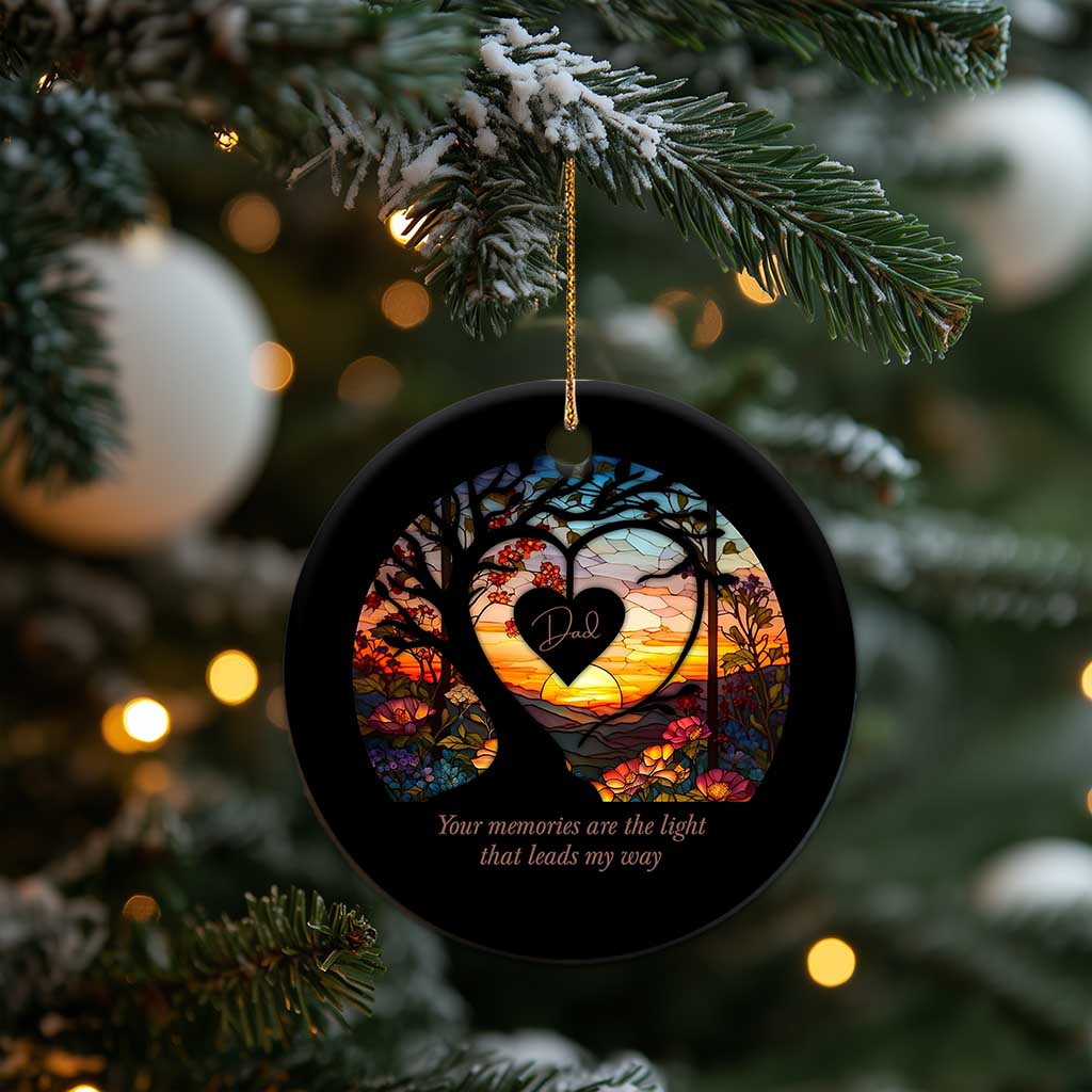 Personalized Memorial Christmas Ornament Custom Loss of Father Family Sympathy Gift - Wonder Print Shop