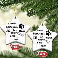 Personalized Dog Memorial Christmas Ornament Custom Name Forever In My Hearts Keepsake - Wonder Print Shop