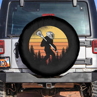 Funny Lax Bigfoot Spare Tire Cover Retro Vintage Sasquatch Lacrosse - Wonder Print Shop