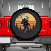 Funny Lax Bigfoot Spare Tire Cover Retro Vintage Sasquatch Lacrosse - Wonder Print Shop