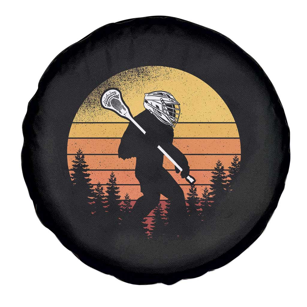 Funny Lax Bigfoot Spare Tire Cover Retro Vintage Sasquatch Lacrosse - Wonder Print Shop