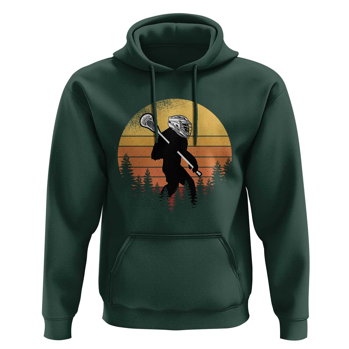 Funny Lax Bigfoot Hoodie Retro Vintage Sasquatch Lacrosse - Wonder Print Shop