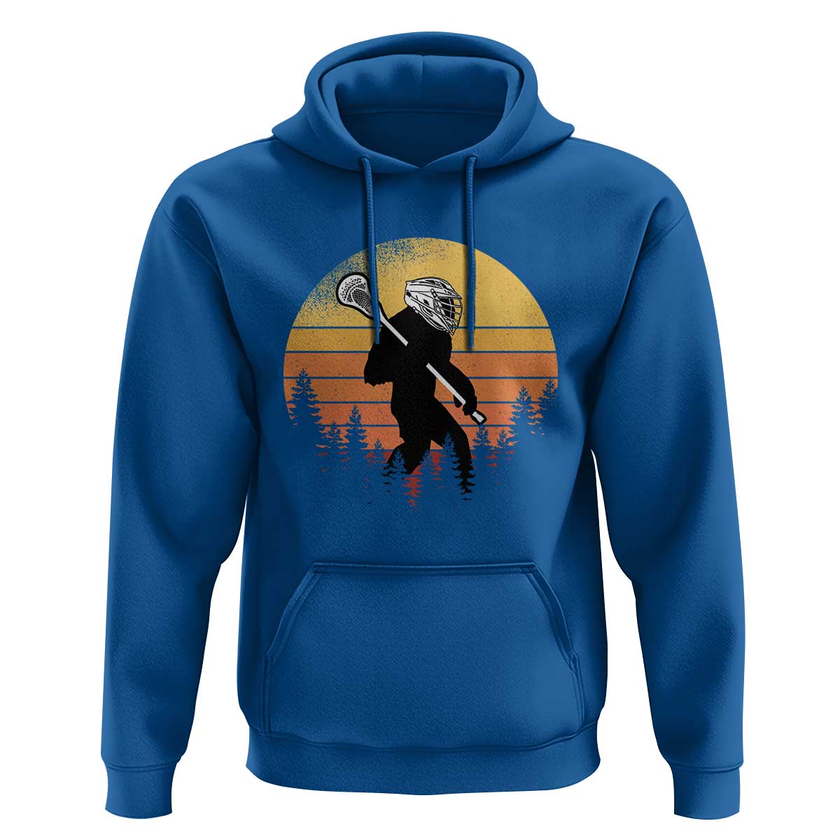 Funny Lax Bigfoot Hoodie Retro Vintage Sasquatch Lacrosse - Wonder Print Shop