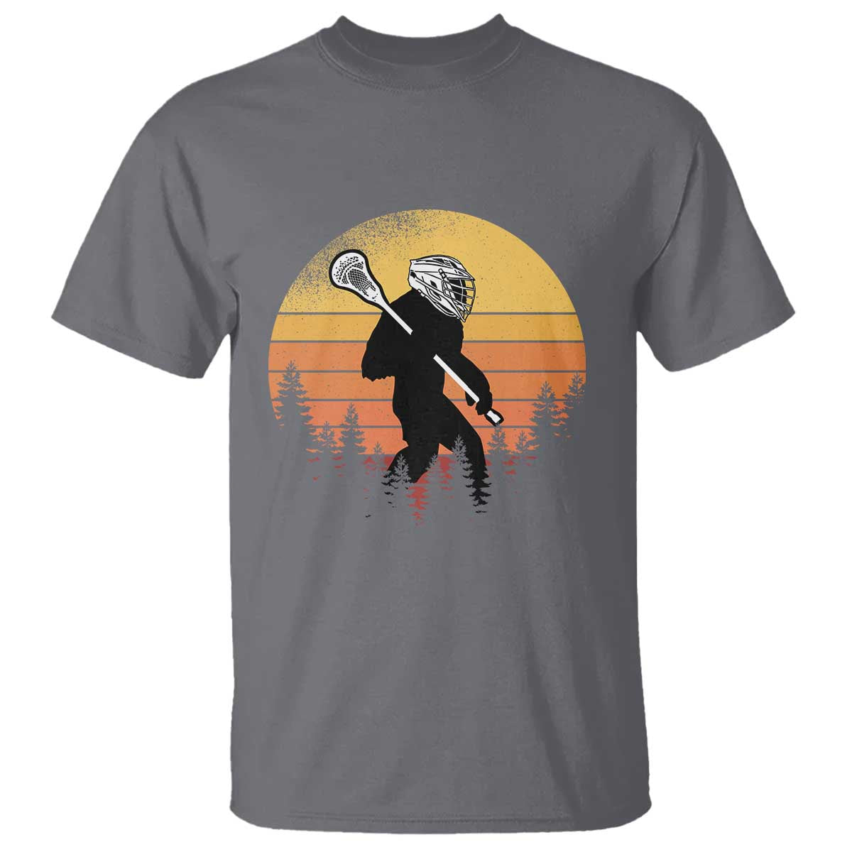 Funny Lax Bigfoot T Shirt Retro Vintage Sasquatch Lacrosse - Wonder Print Shop