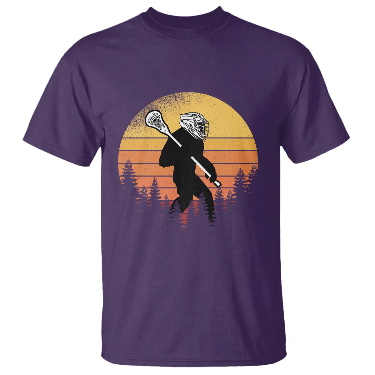 Funny Lax Bigfoot T Shirt Retro Vintage Sasquatch Lacrosse - Wonder Print Shop