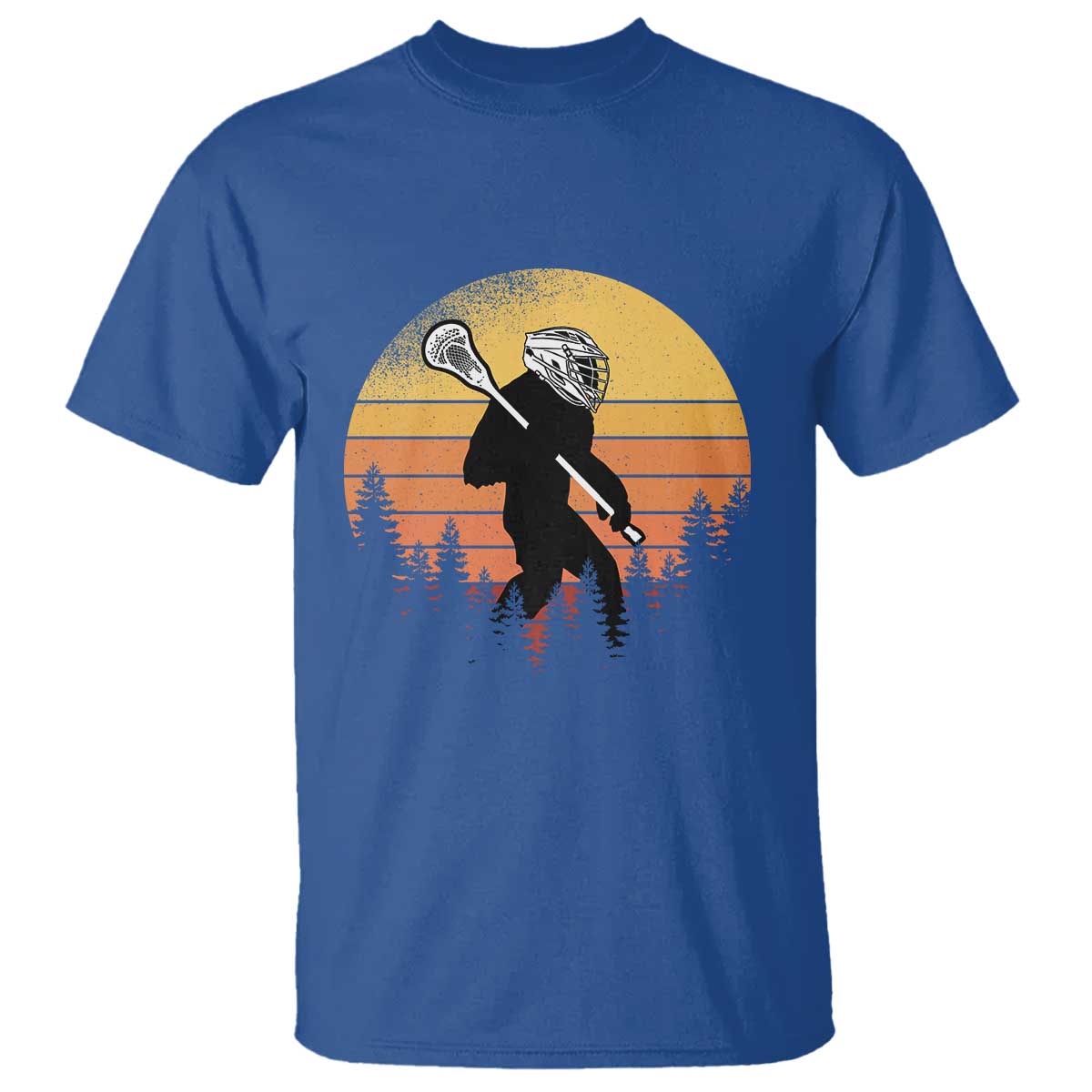 Funny Lax Bigfoot T Shirt Retro Vintage Sasquatch Lacrosse - Wonder Print Shop