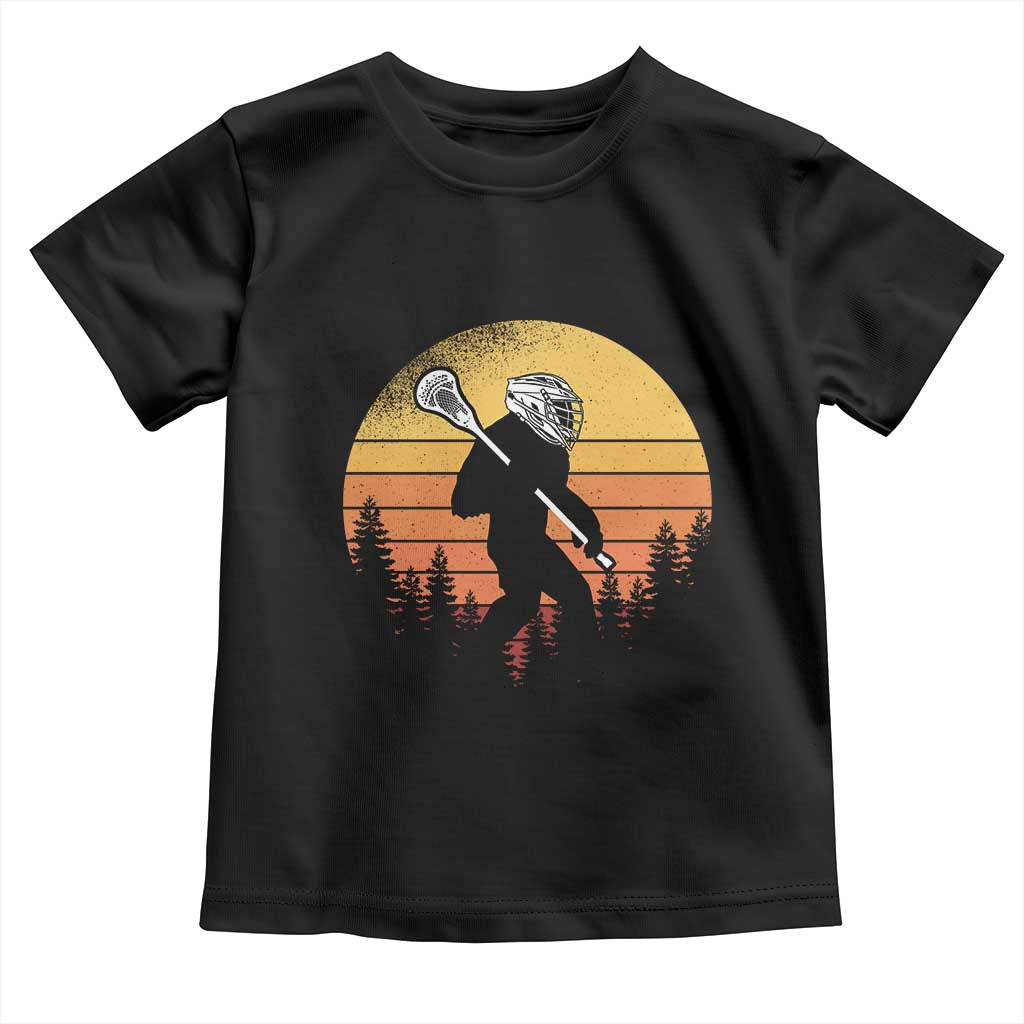 Funny Lax Bigfoot Toddler T Shirt Retro Vintage Sasquatch Lacrosse - Wonder Print Shop