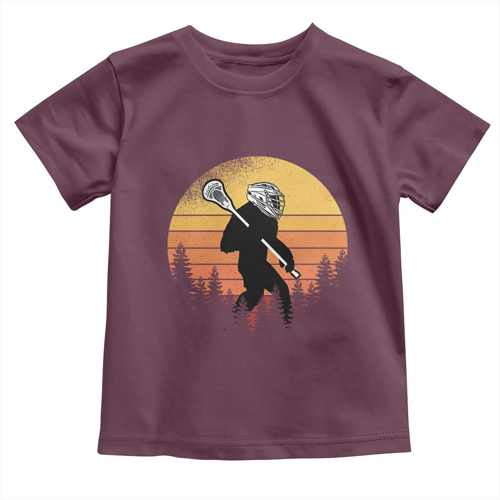 Funny Lax Bigfoot Toddler T Shirt Retro Vintage Sasquatch Lacrosse - Wonder Print Shop